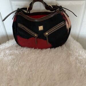 Dooney & Bourke Red and Black Hobo Bag